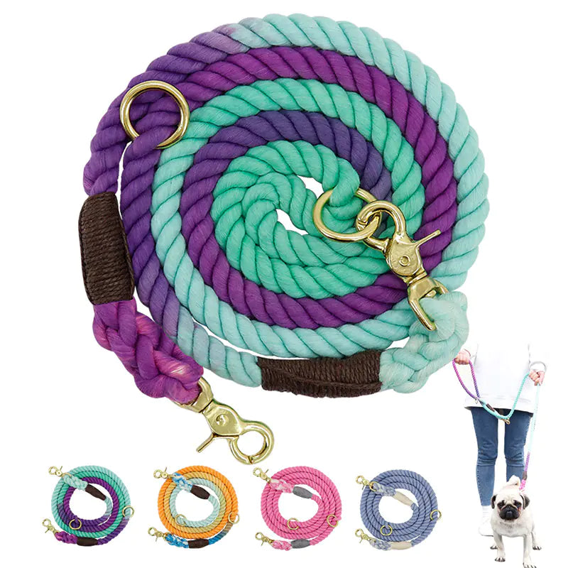 Multi-Color Cotton Pet Leash