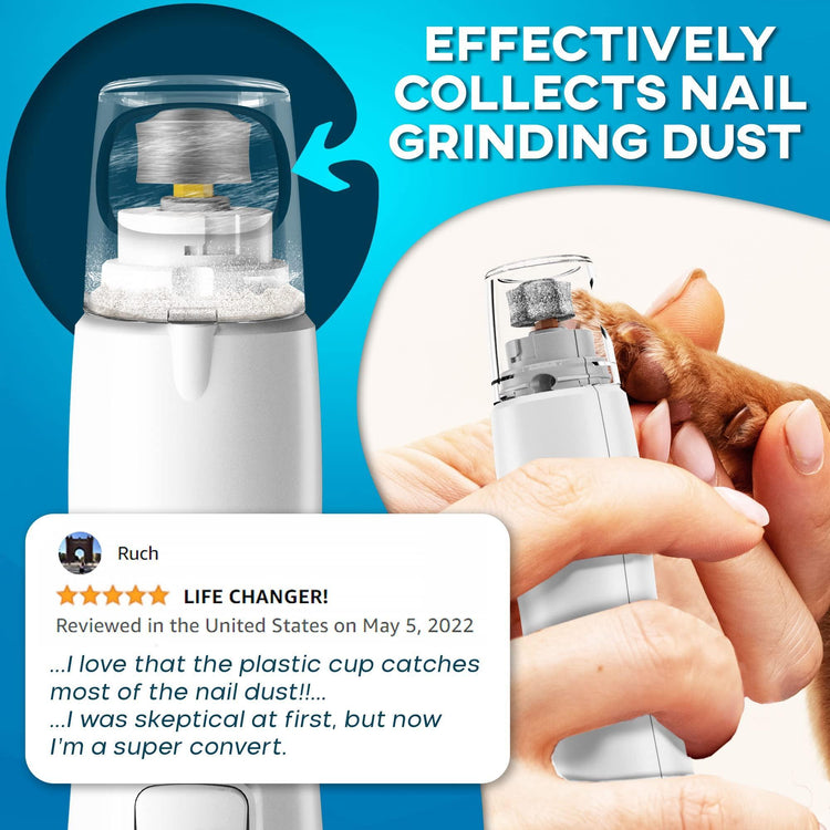 Rechargeable Dog Nail Grinder with LED Light