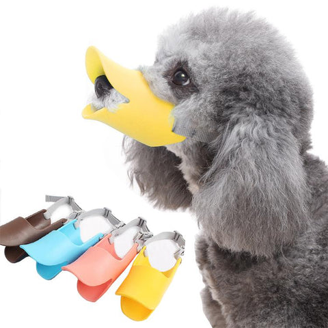 Silicone Duck Muzzle Mask for Small Dogs