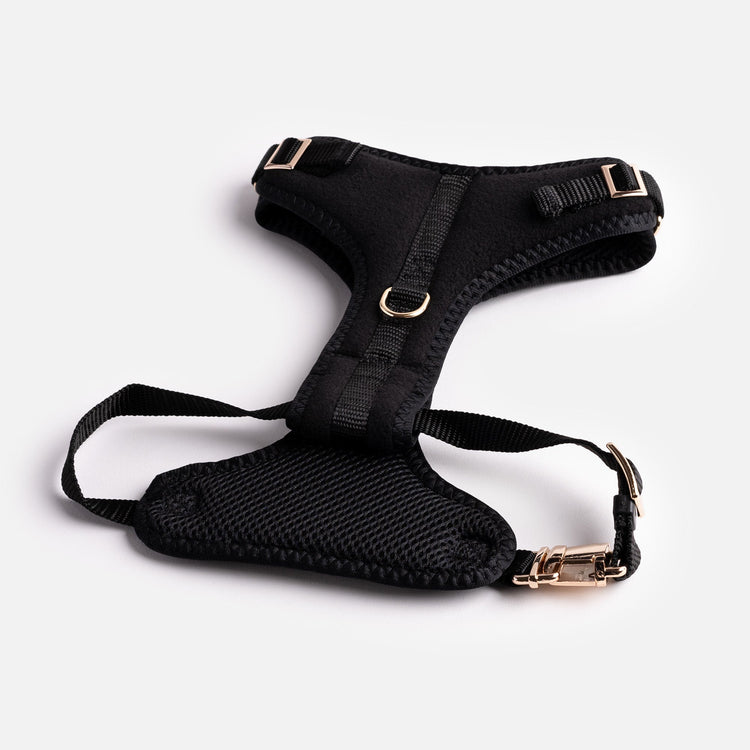 Aquafleece Dog Black Harness