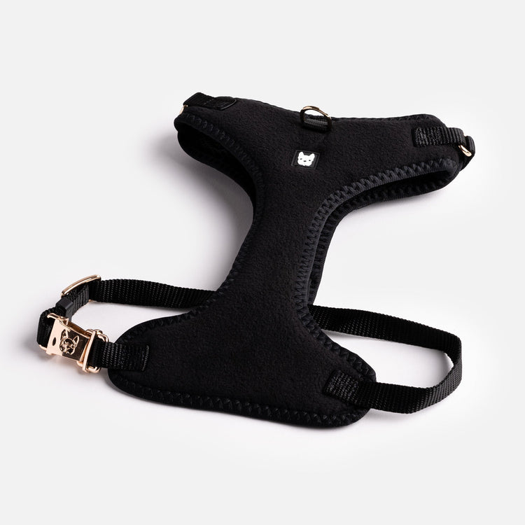 Aquafleece Dog Black Harness