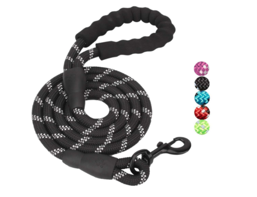 Dog Paw Reflective Leash with Padded Handle