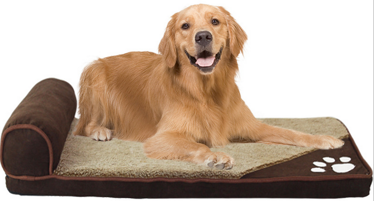 Luxury Rectangle Pet Bed with Cushion &  Pillow