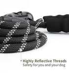 Dog Paw Reflective Leash with Padded Handle