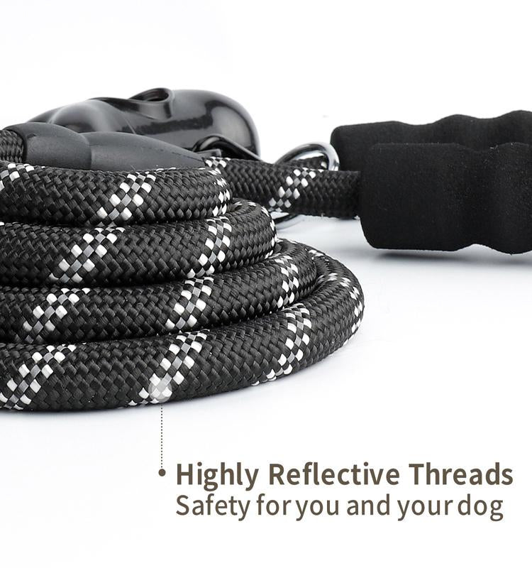 Dog Paw Reflective Leash with Padded Handle