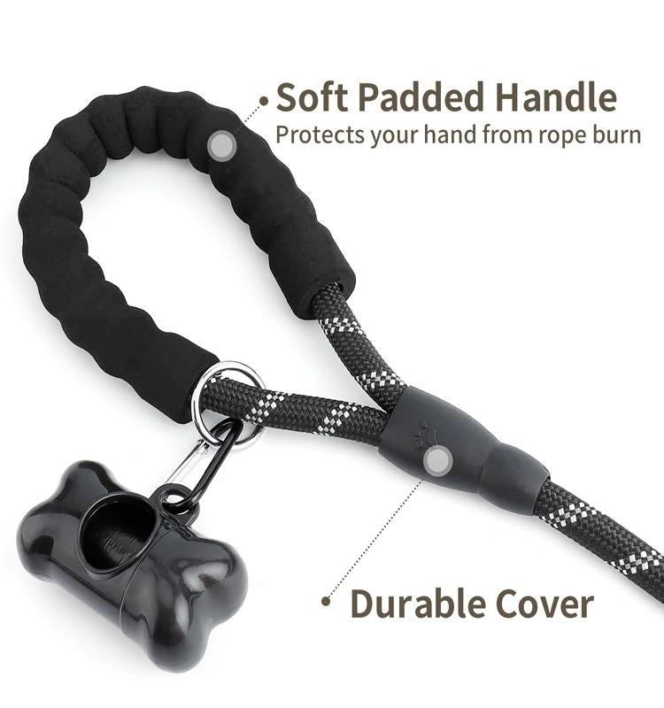 Dog Paw Reflective Leash with Padded Handle