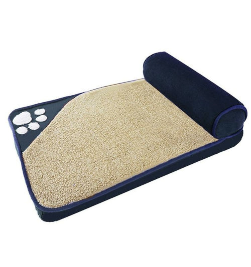 Luxury Rectangle Pet Bed with Cushion &  Pillow