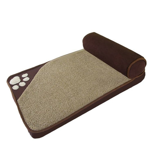 Luxury Rectangle Pet Bed with Cushion &  Pillow